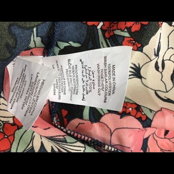 Missguided Tall Tie Waist Floral Smock Dress Size 12 - Picture 14 of 14